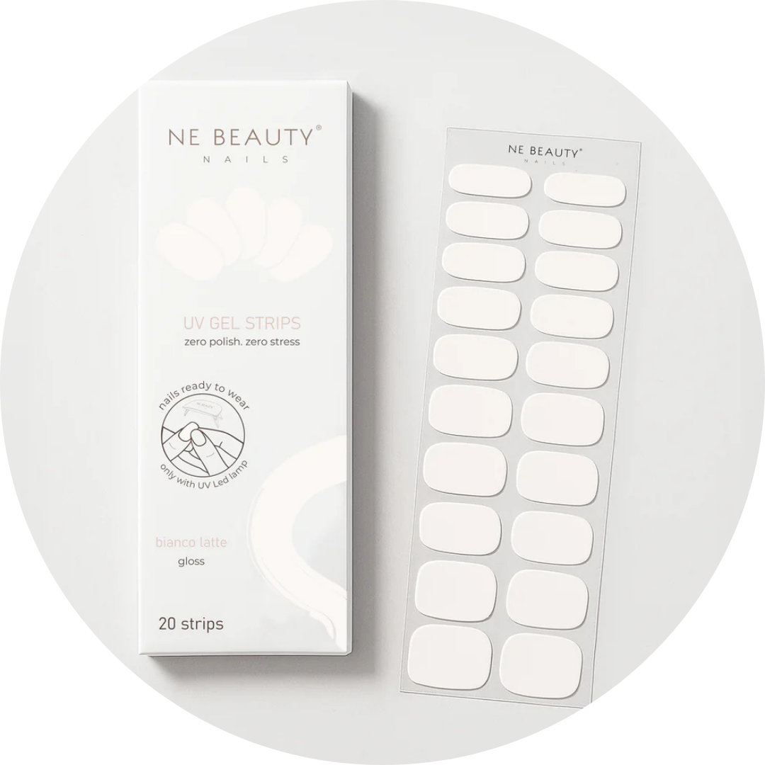Bianco Latte UV GEL NAIL STRIPS